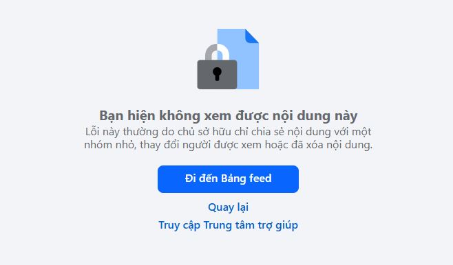 Hình ảnh bài viết của người khác sau khi bị xoá